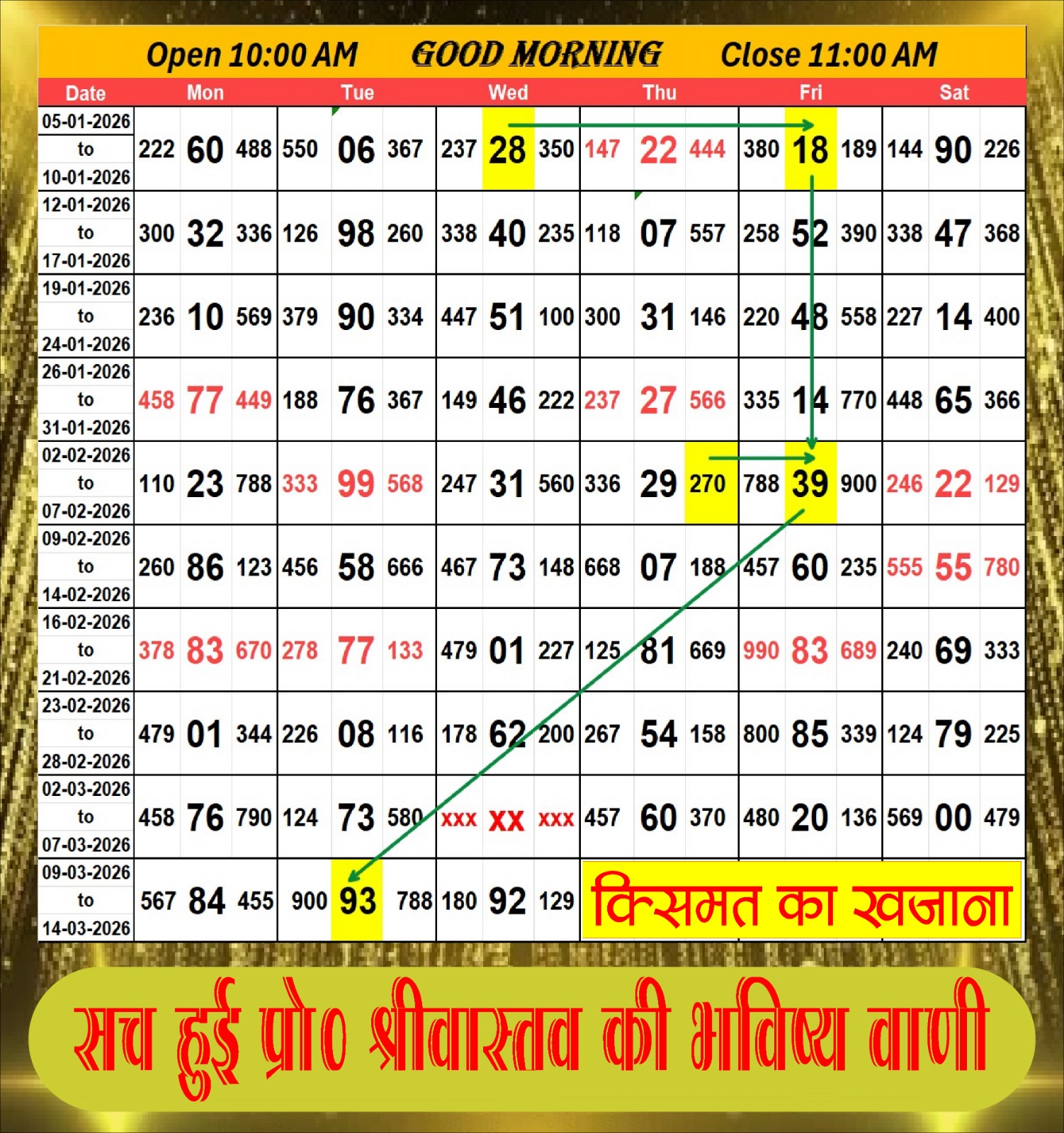 GOOD MORNING scheme dated 11/03/2026, image 3
