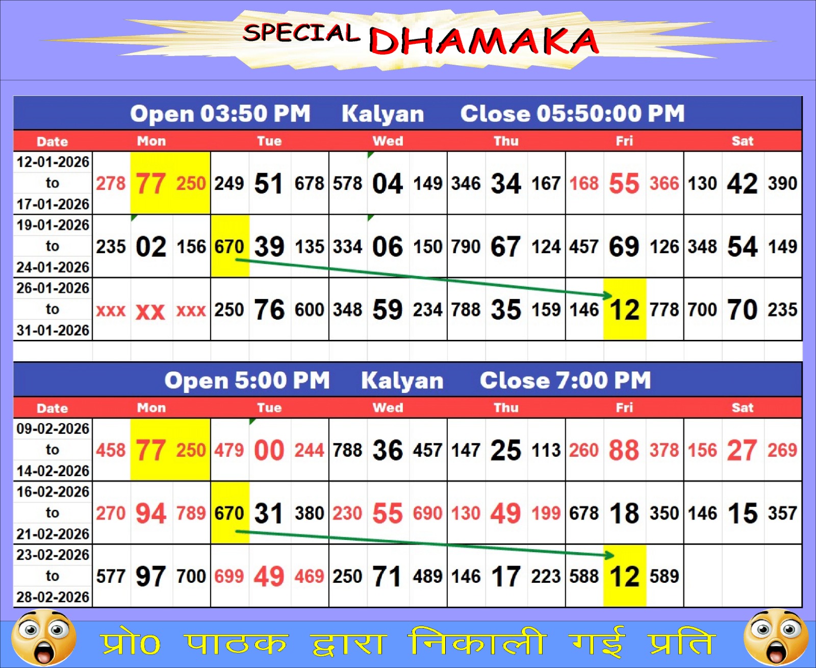 KALYAN scheme dated 28/02/2026, image 1