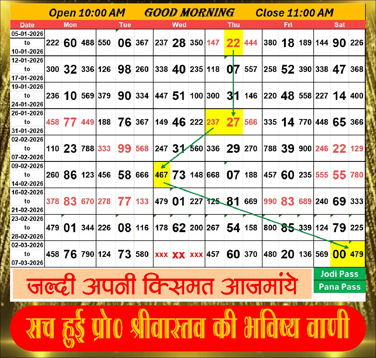 GOOD MORNING scheme dated 07/03/2026, image 2
